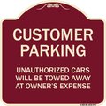 Signmission Designer Series-Unauthorized Cars Will Be Towed Away At Owners Expense, 18" L, 18" H, BU-1818-9747 A-DES-BU-1818-9747